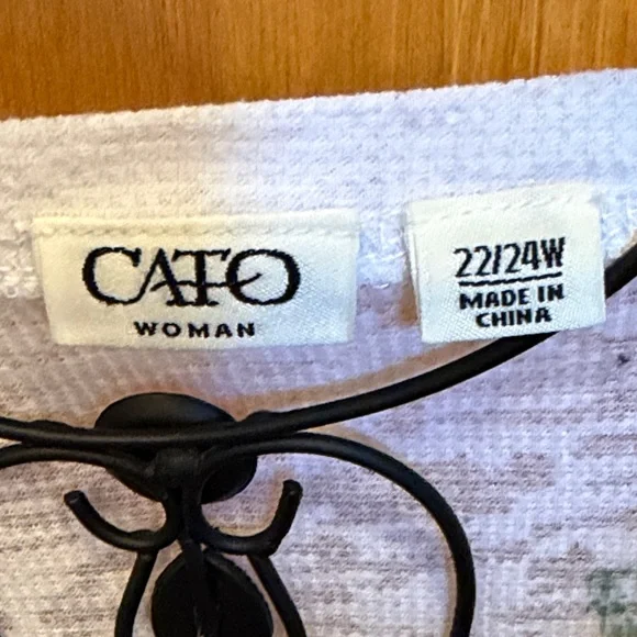 🐲🐲🐲BOGOHO🐲🐲🐲Cato Women's Long Sleeve Top with Purple and Teal Accents-22/24 - Picture 4 of 10